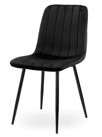 ⁨Krzesło tapicerowane AURORA VELVET BLACK⁩ w sklepie Wasserman.eu