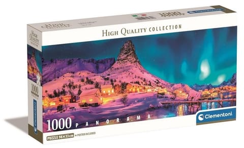 ⁨Puzzle 1000 Panorama Colorful Night Lofoten Island⁩ w sklepie Wasserman.eu