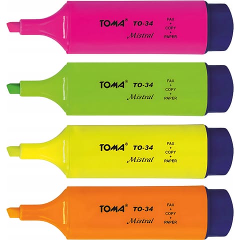 ⁨Zakreślacz MISTRAL 4kol TO-334 TOMA⁩ w sklepie Wasserman.eu