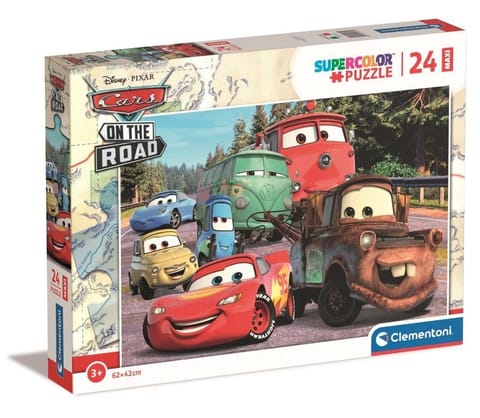 ⁨Puzzle 24 Maxi Super Kolor Cars on the road⁩ w sklepie Wasserman.eu