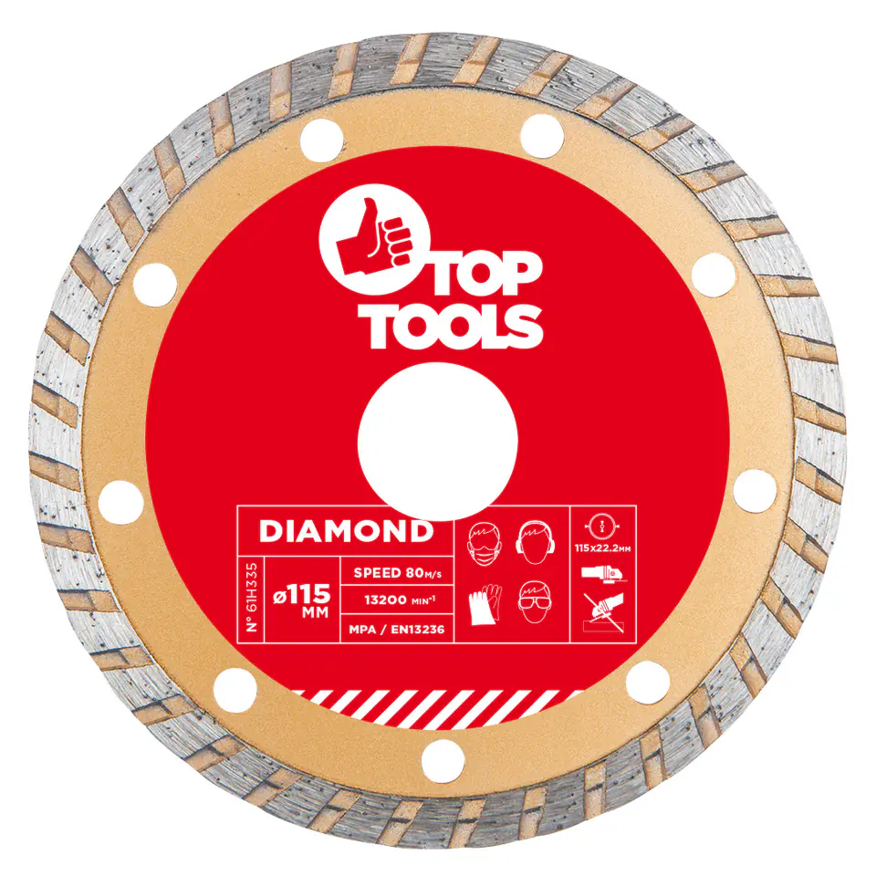 ⁨Diamond blade 115 x 22.2 mm, turbo⁩ at Wasserman.eu