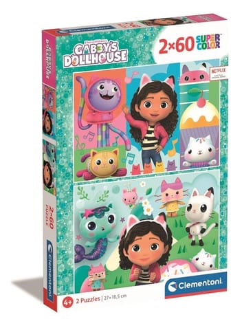 ⁨Puzzle 2x60 Super Kolor Gabby's Dollhouse⁩ w sklepie Wasserman.eu