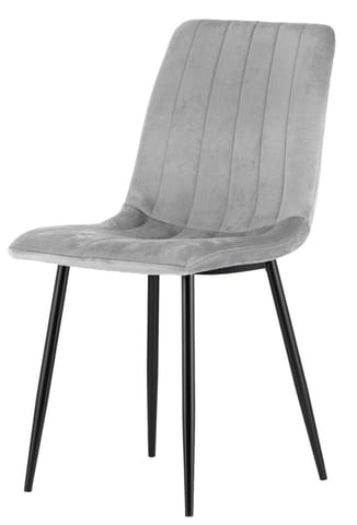 ⁨Krzesło tapicerowane AURORA VELVET LIGHT GREY⁩ w sklepie Wasserman.eu