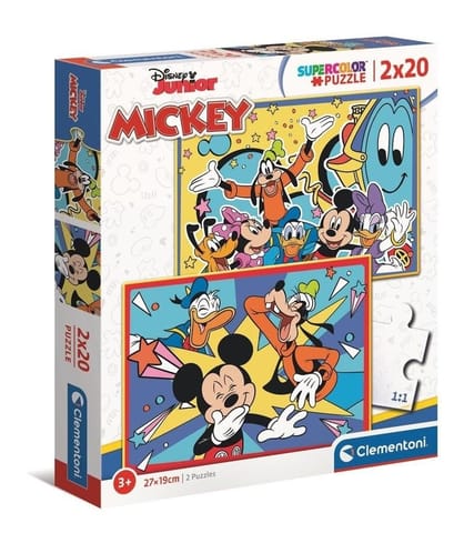 ⁨Puzzle 2x20 Super Kolor Mickey⁩ w sklepie Wasserman.eu
