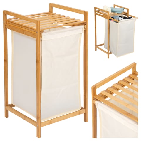 ⁨kosz na pranie lub zabawki bambusowy HANOI 1 przegroda⁩ w sklepie Wasserman.eu