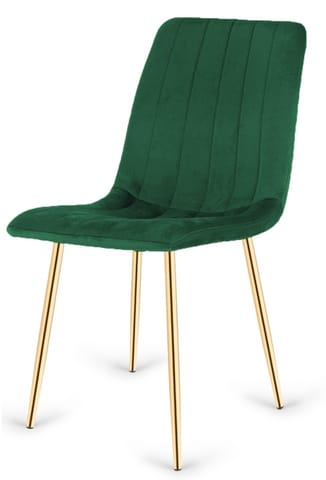 ⁨Krzesło tapicerowane AURORA VELVET GREEN GOLD⁩ w sklepie Wasserman.eu