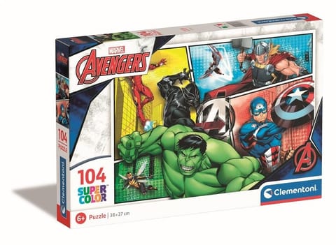 ⁨Puzzle 104 Super kolor Marvel Avengers⁩ w sklepie Wasserman.eu