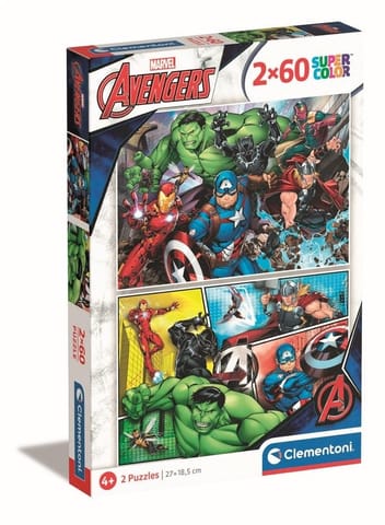 ⁨Puzzle 2x60 Super kolor The Avengers⁩ w sklepie Wasserman.eu