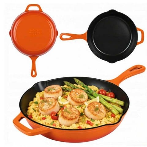 ⁨EMALIOWANA PATELNIA ŻELIWNA 26cm HAGE ORANGE⁩ w sklepie Wasserman.eu