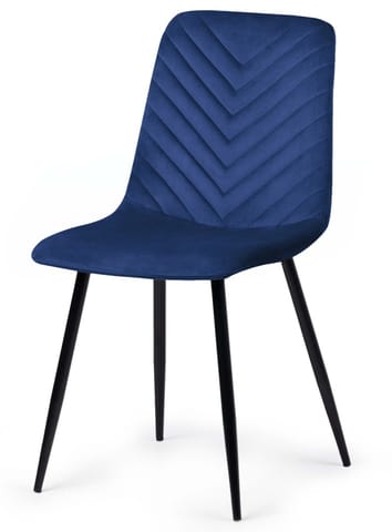 ⁨Krzesło tapicerowane TRIO VELVET BLUE⁩ w sklepie Wasserman.eu