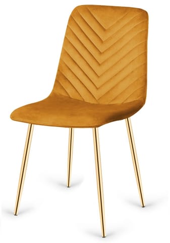 ⁨Krzesło tapicerowane TRIO VELVET HONEY GOLD⁩ w sklepie Wasserman.eu