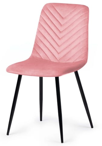 ⁨Krzesło tapicerowane TRIO VELVET PINK⁩ w sklepie Wasserman.eu