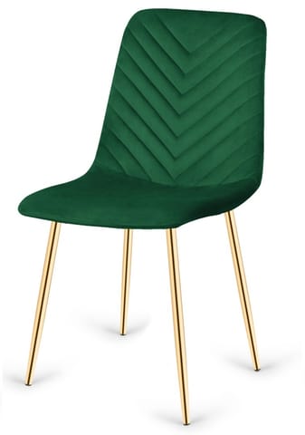⁨Krzesło tapicerowane TRIO VELVET GREEN GOLD⁩ w sklepie Wasserman.eu