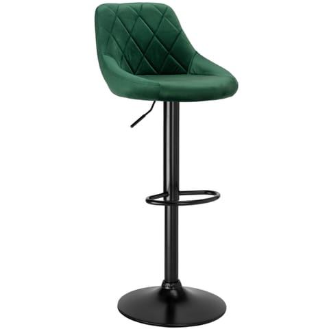 ⁨Hoker krzesło barowe CYDRO BLACK ciemnozielone Velvet⁩ w sklepie Wasserman.eu