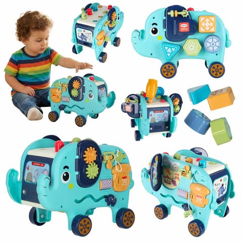 ⁨Słonik tablica manipulacyjna montessori wbijak sorter klocki młotek 26cm⁩ w sklepie Wasserman.eu