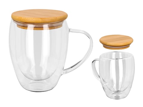 ⁨Kubek szklan z podwójnymi ściankami i przykrywką⁩ w sklepie Wasserman.eu