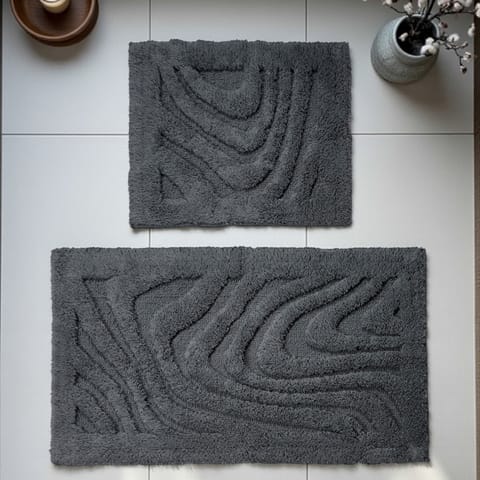 ⁨Komplet łazienkowy BOSTON 11 GRAFFIT 60x100 cm i 50x60 cm grafity⁩ w sklepie Wasserman.eu