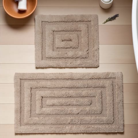 ⁨Komplet łazienkowy BOSTON 13 BEIGE beżowy 60x100 cm i 50x60 cm⁩ w sklepie Wasserman.eu