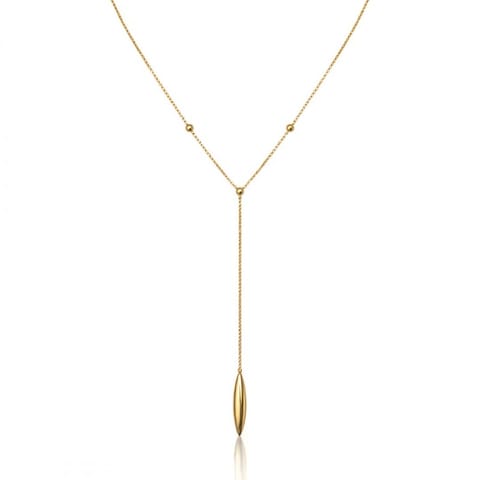 ⁨Długi naszyjnik stal szlachetna pozłacana 14k złotem NST2241⁩ w sklepie Wasserman.eu