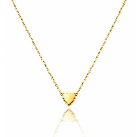 ⁨Naszyjnik stal szlachetna pozłacana 14k złotem SERCE NST2248⁩ w sklepie Wasserman.eu