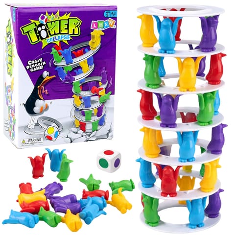 ⁨Gra Zręcznościowa Rodzinna Szalone Pingwiny Na Wieży Kolorowe⁩ w sklepie Wasserman.eu