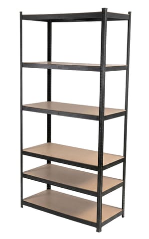⁨METAL SNAP-IN SHELVING, 6 SH., 2220X1100X500, 175 KG, BLACK⁩ at Wasserman.eu