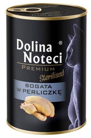⁨Dolina Noteci Premium Kot Sterilised Bogata w perliczkę puszka 400g⁩ w sklepie Wasserman.eu