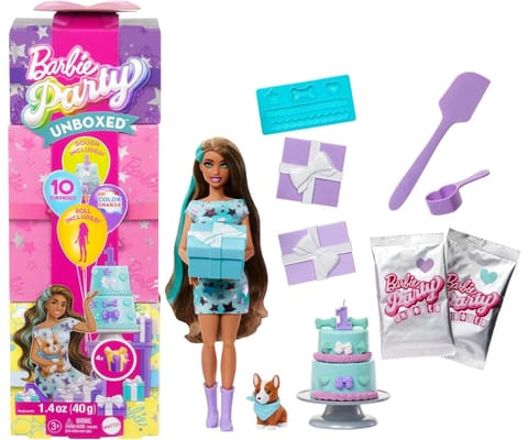 ⁨Mattel JFG72  Barbie Party Unboxed Reveal – Zestaw 10 Niespodzianek z Lalką⁩ w sklepie Wasserman.eu