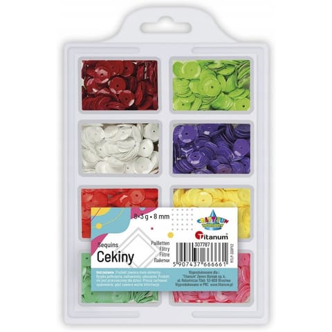 ⁨Cekiny pastelowe okr.8x3g 307787⁩ w sklepie Wasserman.eu