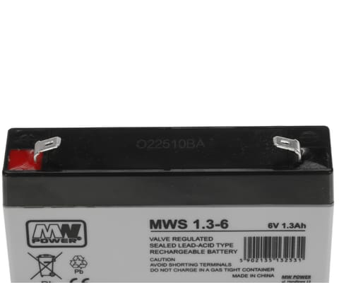 AKUMULATOR 6V/1.3AH-MWS MW Power w sklepie Wasserman.eu