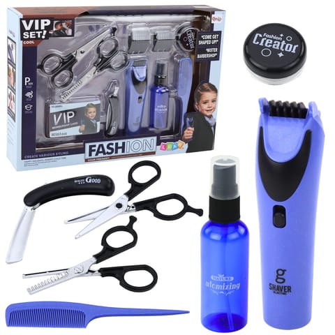⁨Zestaw Małego Barbera Fryzjer Maszynka Nożyczki Akcesoria 10 el.⁩ w sklepie Wasserman.eu