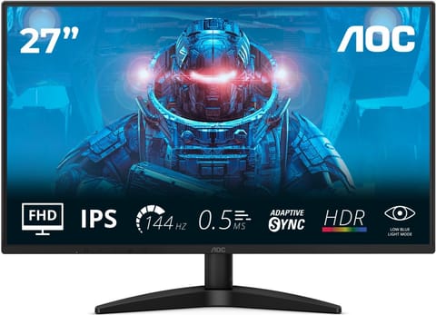 ⁨Monitor AOC 27B36X (27" /IPS /144Hz /1920 x 1080 /Czarny)⁩ w sklepie Wasserman.eu
