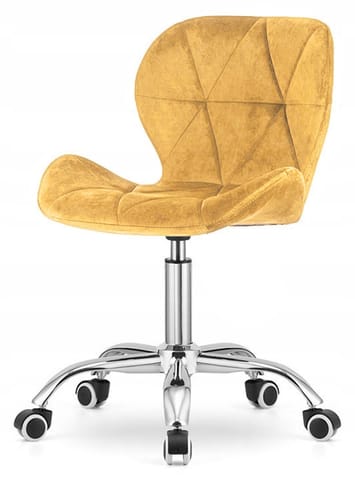 ⁨Krzesło obrotowe VASTO OFFICE VELVET MUSTARD⁩ w sklepie Wasserman.eu