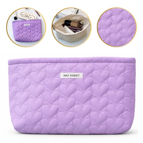 ⁨Kosmetyczka jednokomorowa pikowana serca 25 x 5 x18 cm KS120FIO⁩ w sklepie Wasserman.eu