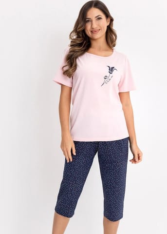 ⁨PIŻAMA REGINA DAMSKA 731 RÓŻ (kolor różowy, rozmiar M)⁩ w sklepie Wasserman.eu