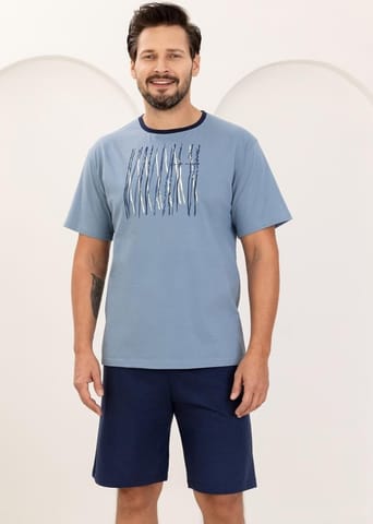 ⁨PIŻAMA REGINA MĘSKA 500 NIE (kolor niebieski, rozmiar L)⁩ w sklepie Wasserman.eu