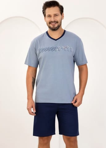 ⁨PIŻAMA REGINA MĘSKA 503 NIE XXL (kolor niebieski, rozmiar XXL)⁩ w sklepie Wasserman.eu