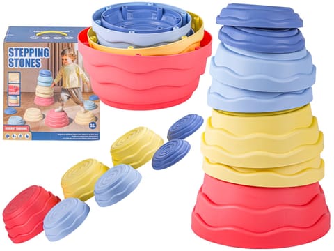 ⁨Ścieżka Sensoryczna Dla Dzieci KAMIENIE BALANSUJĄCE 7 Szt Równowaga Trening Równowagi⁩ w sklepie Wasserman.eu