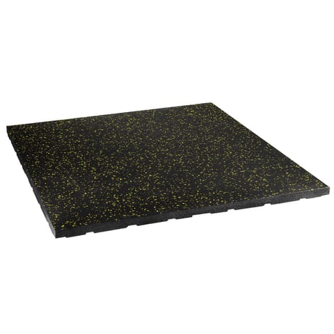 ⁨POS35 PODŁOGA GUMOWA POD SPRZĘT FITNESS Z WYPUSTKAMI BLACK/YELLOW HMS⁩ w sklepie Wasserman.eu