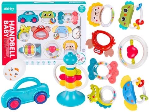 ⁨Grzechotka Gryzak 10 szt. Sensoryczna Zabawka Dla Dzieci Zestaw Grzechotek Gryzaków⁩ w sklepie Wasserman.eu