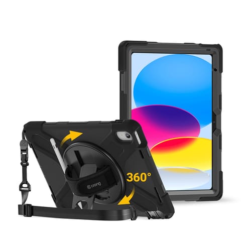 ⁨Crong Defender Plus – Pancerne etui iPad 11" A16 (2025) / 10.9" (2022) (czarny)⁩ w sklepie Wasserman.eu