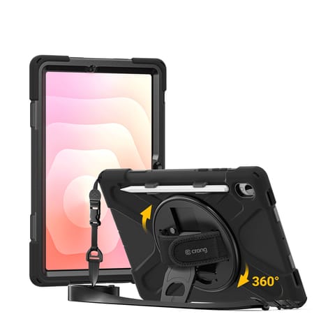 ⁨Crong Defender Plus – Pancerne etui Samsung Galaxy Tab S11 11” (czarny)⁩ w sklepie Wasserman.eu