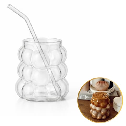 ⁨Szklanka 350ml Bubble 1 szt do kawy latte drinków SZK197⁩ w sklepie Wasserman.eu