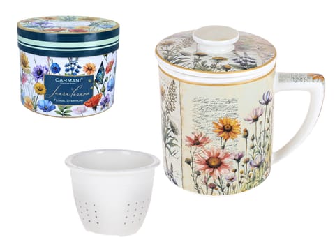 ⁨Kubek z zaparzaczem i przykrywką - L. Lozano, Herbal Harmony (CARMANI)⁩ w sklepie Wasserman.eu