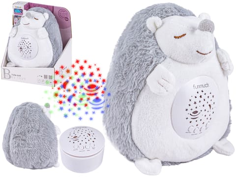 ⁨Pluszowy Jeż Jeżyk PROJEKTOR Maskotka Emituje Biały Szum Usypiacz Pomaga Zasnąć Zabawka Dla Dzieci⁩ w sklepie Wasserman.eu