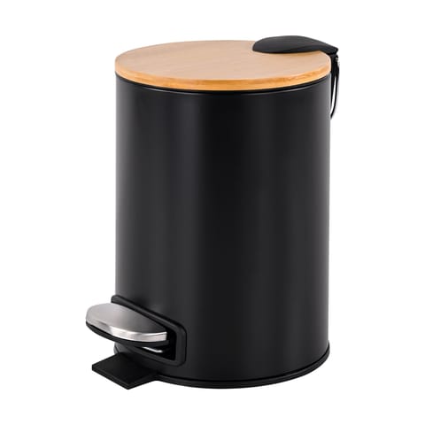 ⁨Kosz na śmieci łazienkowy 3l (czarny)⁩ w sklepie Wasserman.eu
