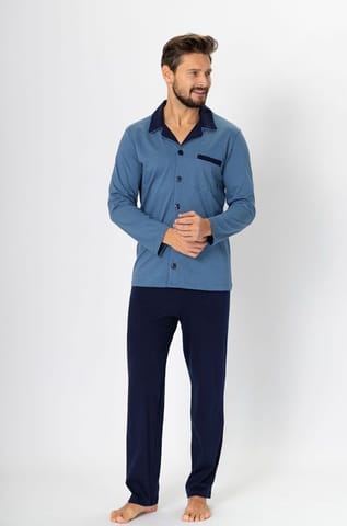 ⁨Piżama Norbert 670 Jeans-Granatowy (Rozmiar XXL)⁩ w sklepie Wasserman.eu