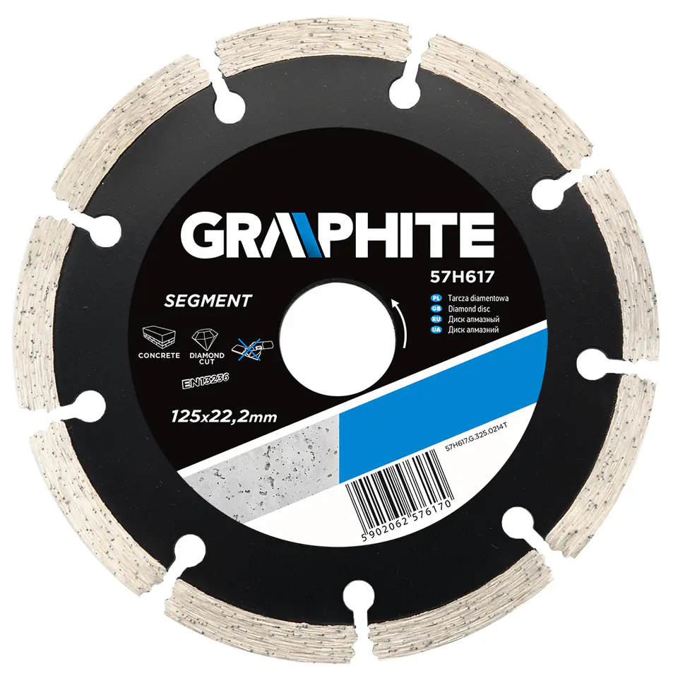 ⁨Diamond blade 125 x 22.2 mm, segmented⁩ at Wasserman.eu