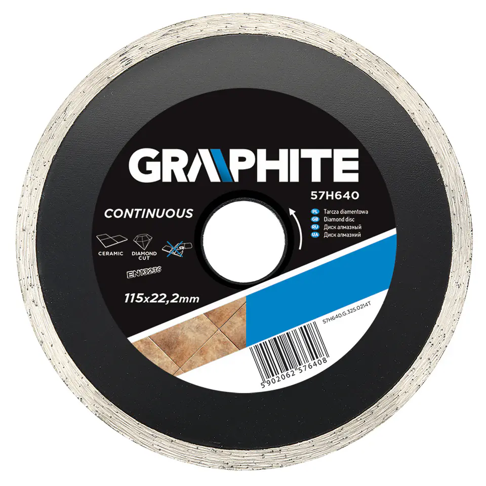 ⁨Tarcza diamentowa 115 x 22.2 mm, pełna⁩ w sklepie Wasserman.eu