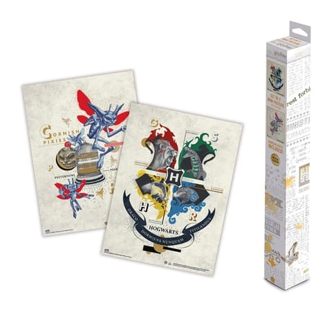 ⁨Harry Potter - Zestaw plakatów na ścianę 2 szt. (38 x 52 cm)⁩ w sklepie Wasserman.eu